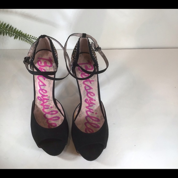 BETSEY JOHNSON BETSEYVILLE PLATFORM STILETTOS 10 - Picture 8 of 15